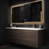 LED Spiegel Rechteckig | Touch-Schalter | Anti-Beschlag-Funktion | Warmweißes Licht - Reyze Seria Edge Model 2